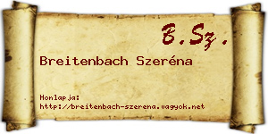 Breitenbach Szeréna névjegykártya