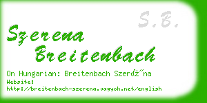 szerena breitenbach business card